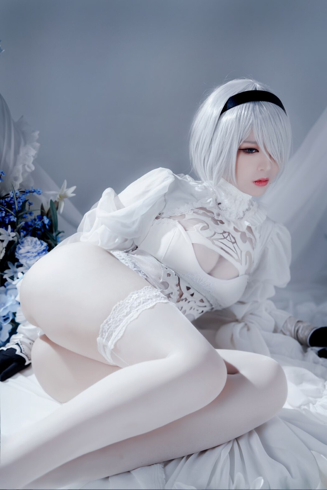 Coser@半半子 Automataヨルハ二号B型 白いドレス