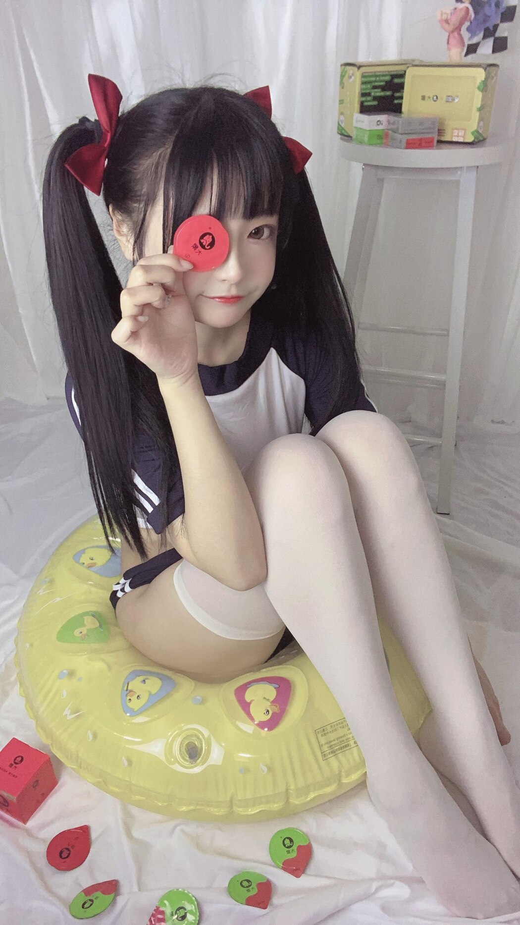 Coser@佳佳好难啊 No.003 蓝色吊带体操服