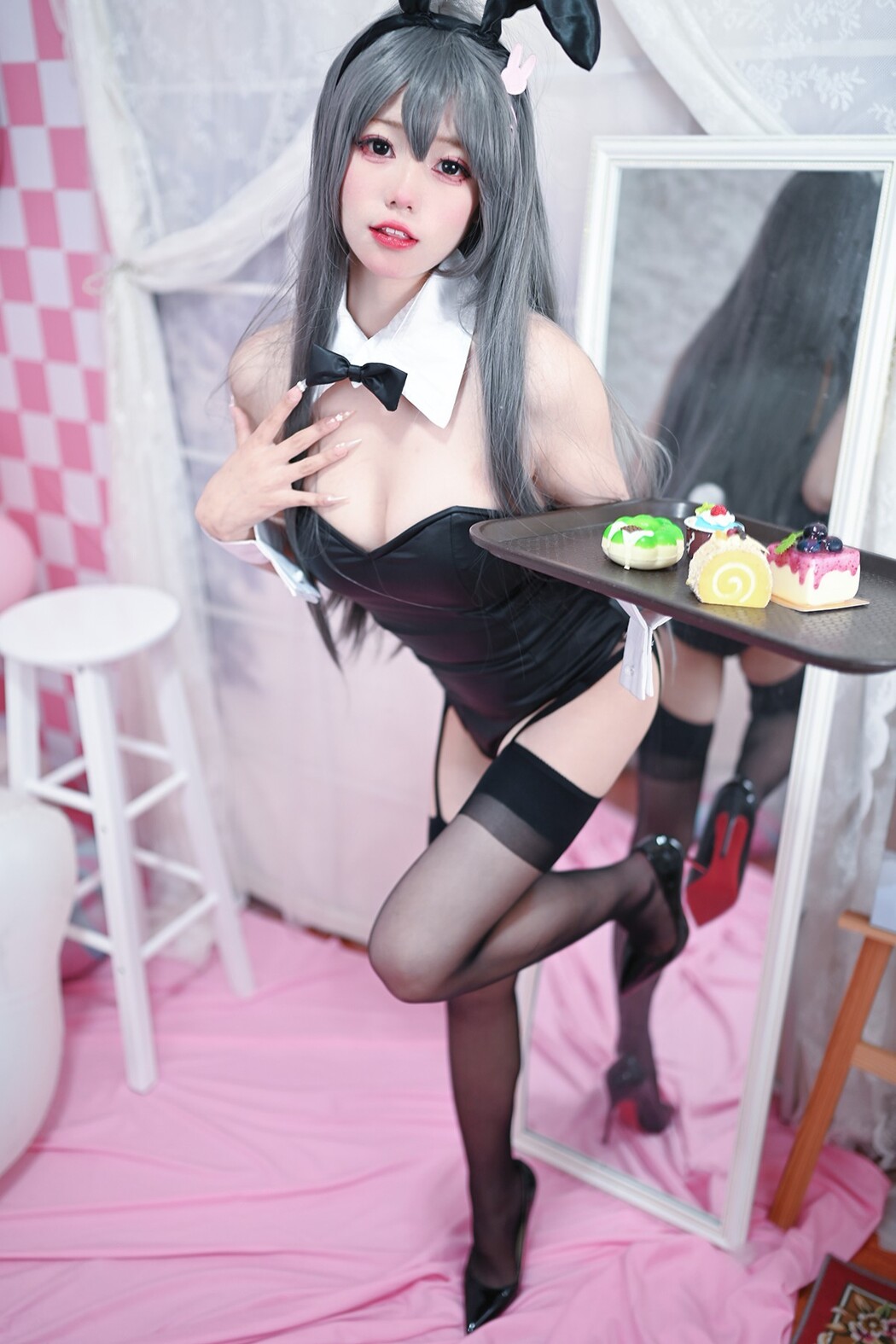 Coser@黏黏团子兔 樱岛麻衣兔女郎 Cover Photo