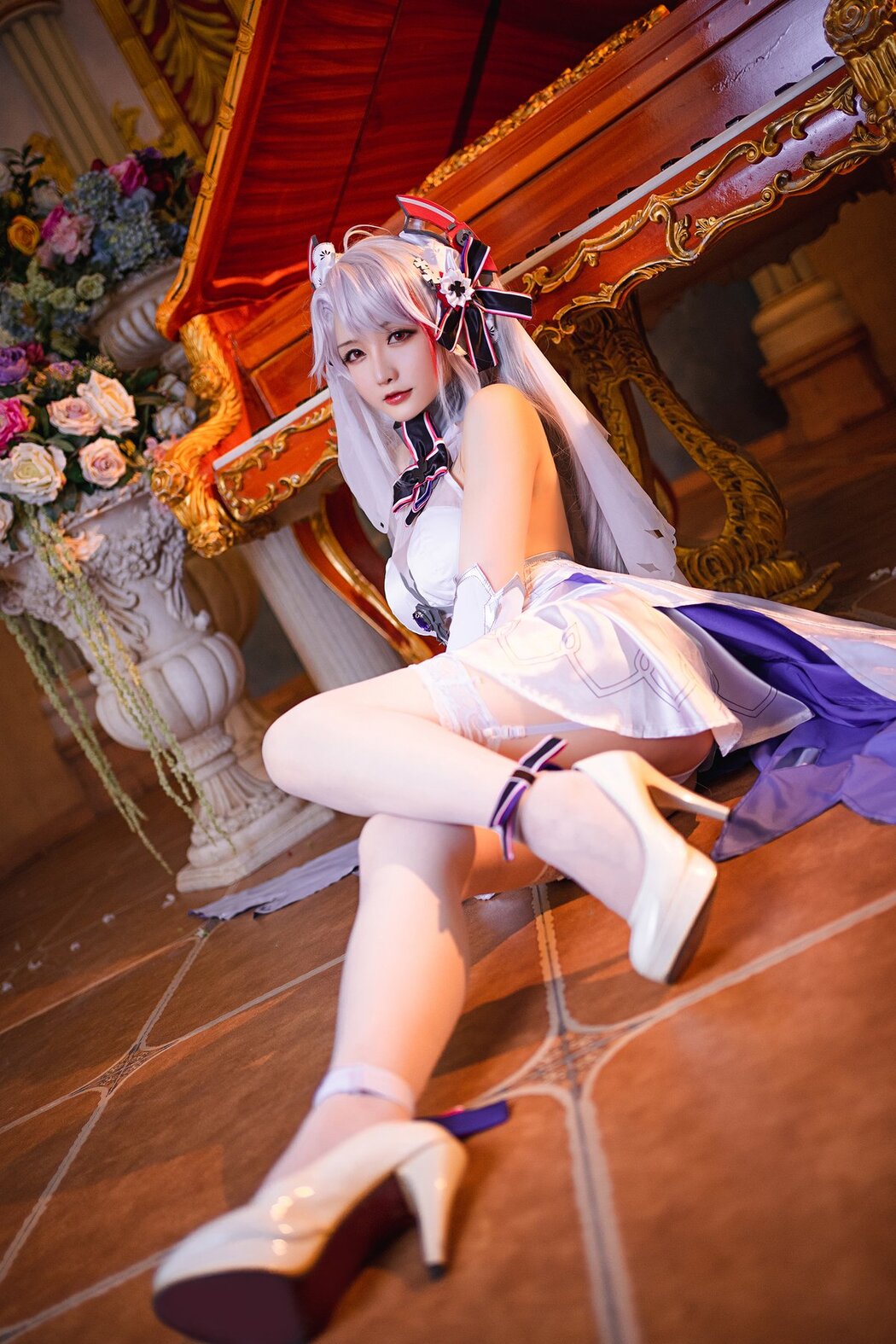 Coser@星之迟迟Hoshilily – 秘密花园 欧根婚纱