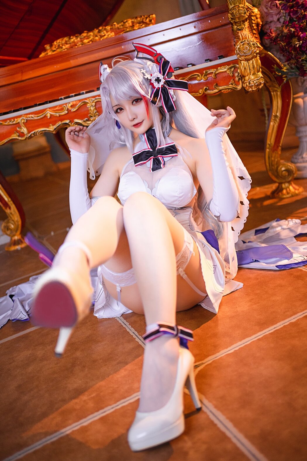 Coser@星之迟迟Hoshilily – 秘密花园 欧根婚纱