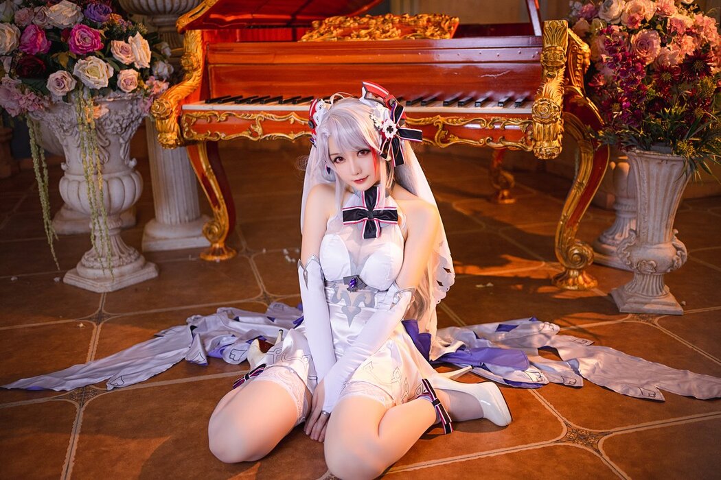 Coser@星之迟迟Hoshilily – 秘密花园 欧根婚纱