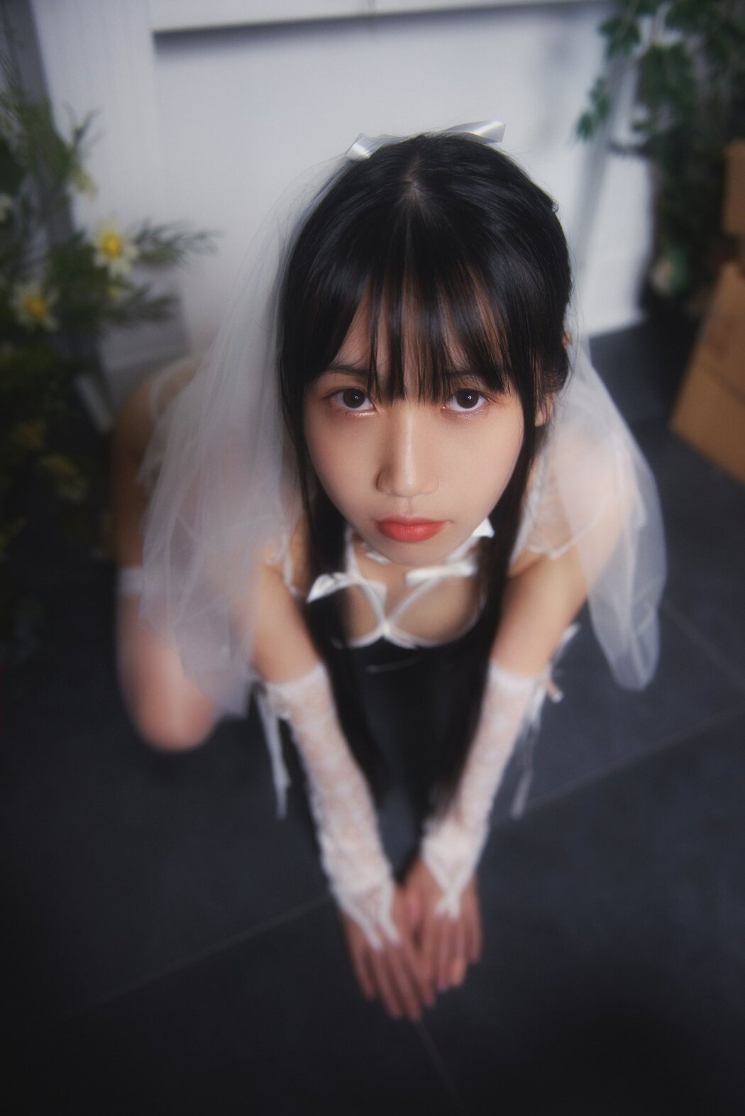 Coser@不呆猫 – 白色情趣婚纱