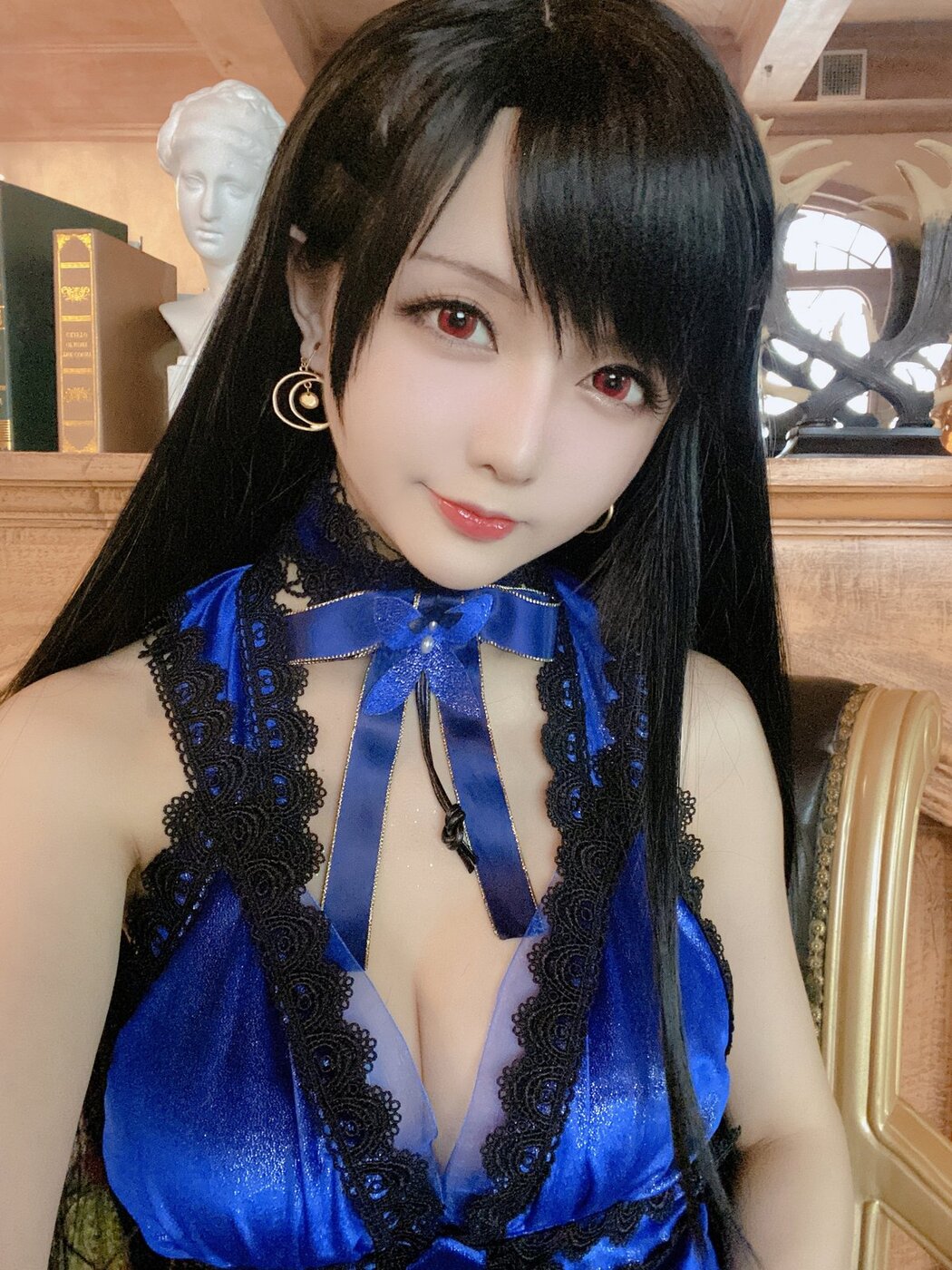 Coser@星之迟迟Hoshilily – 蒂法蓝礼服