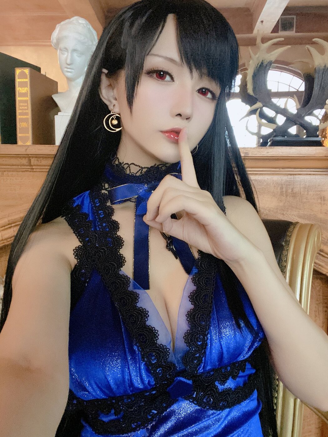 Coser@星之迟迟Hoshilily – 蒂法蓝礼服