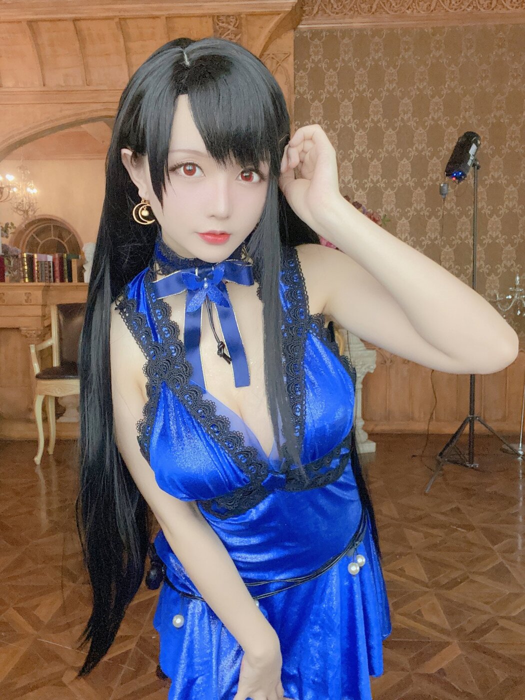 Coser@星之迟迟Hoshilily – 蒂法蓝礼服