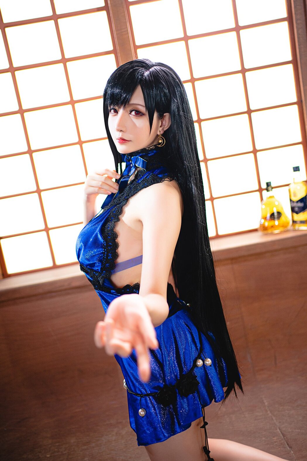 Coser@星之迟迟Hoshilily – 蒂法蓝礼服