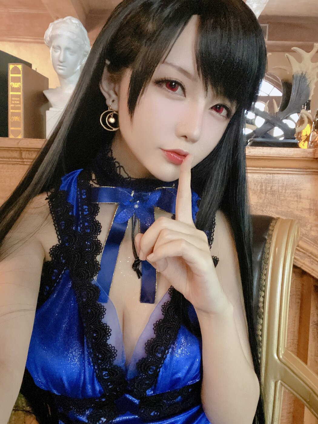 Coser@星之迟迟Hoshilily – 蒂法蓝礼服