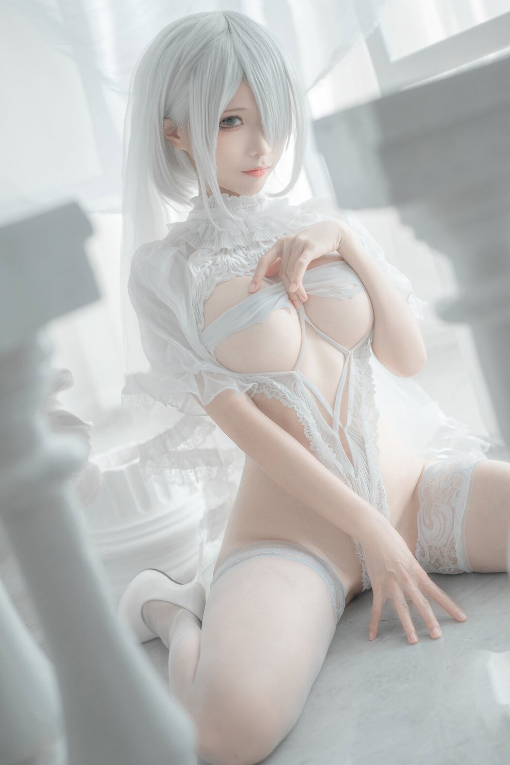 Coser@蠢沫沫 Vol.140 2B-白婚纱