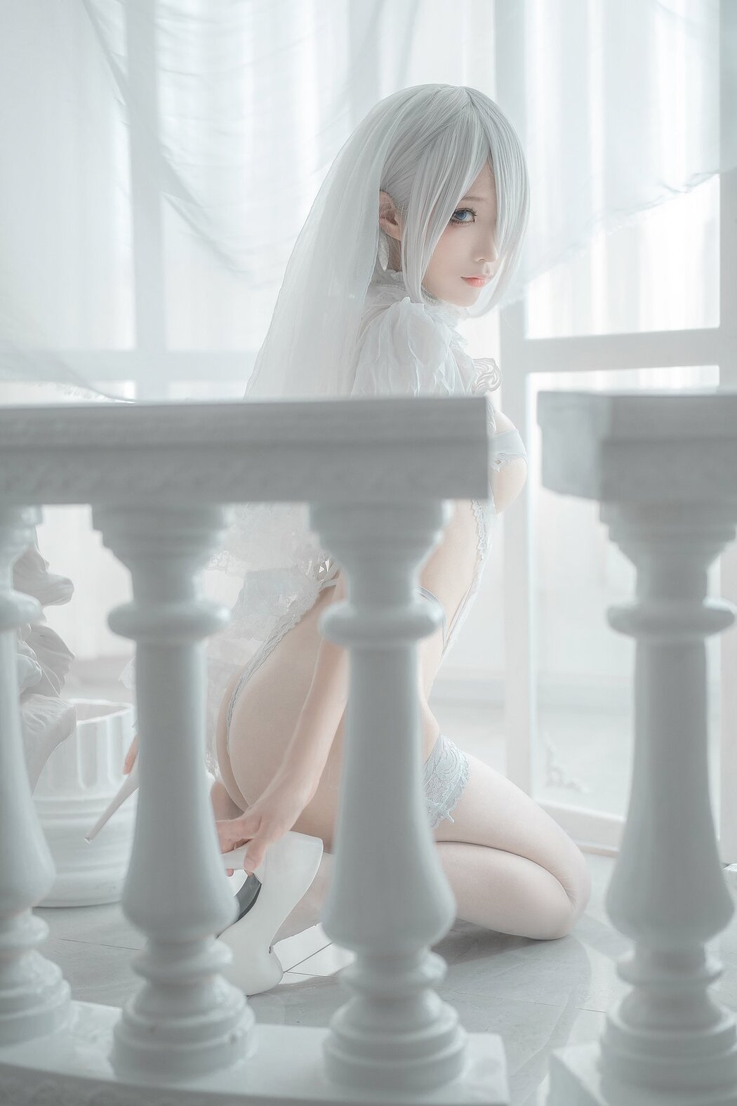 Coser@蠢沫沫 Vol.140 2B-白婚纱