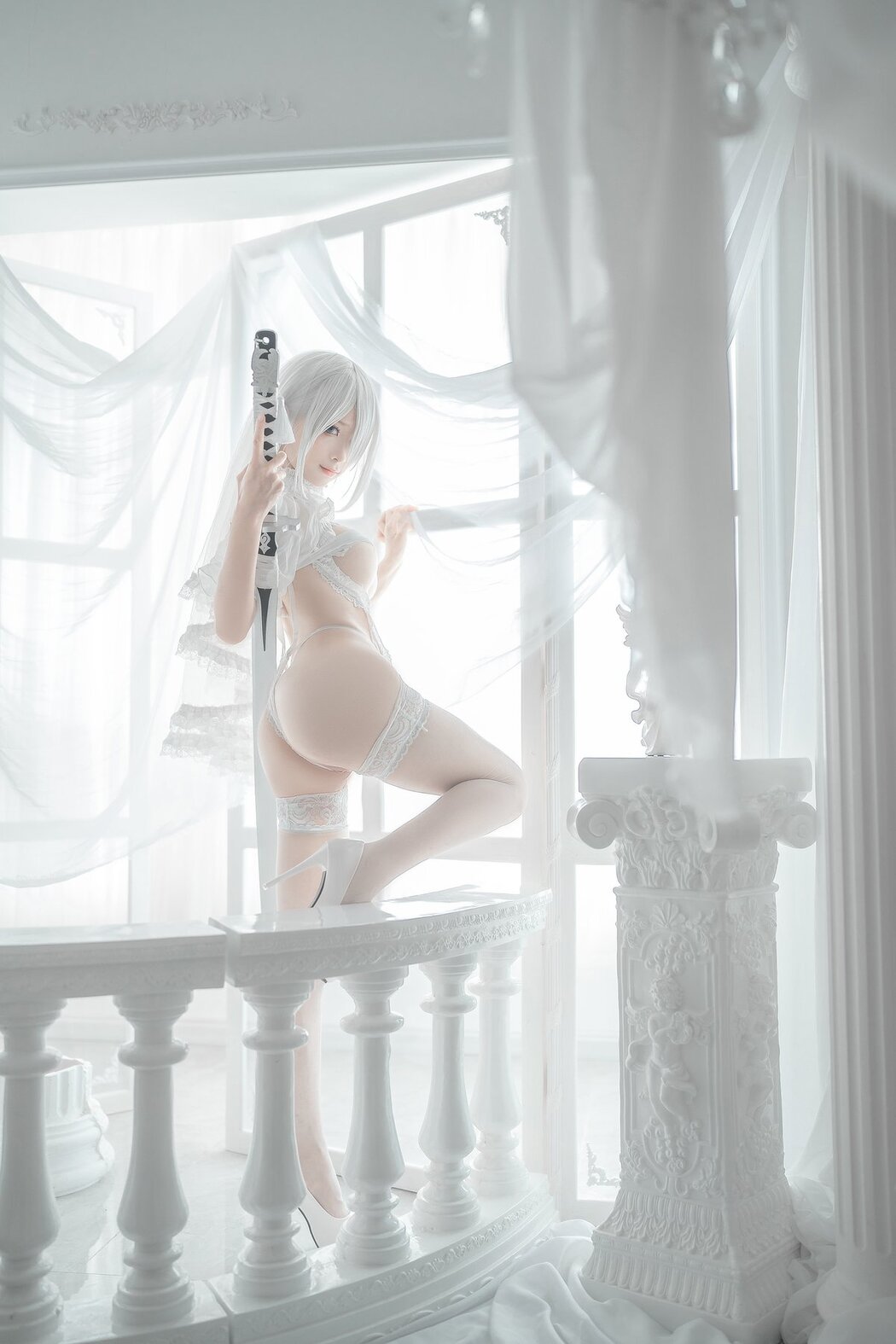 Coser@蠢沫沫 Vol.140 2B-白婚纱