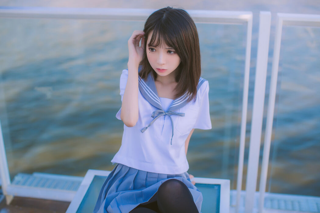 [Beauty Coser] Crazy Cat ss "Blue and White Sailor Suit by the Sea"