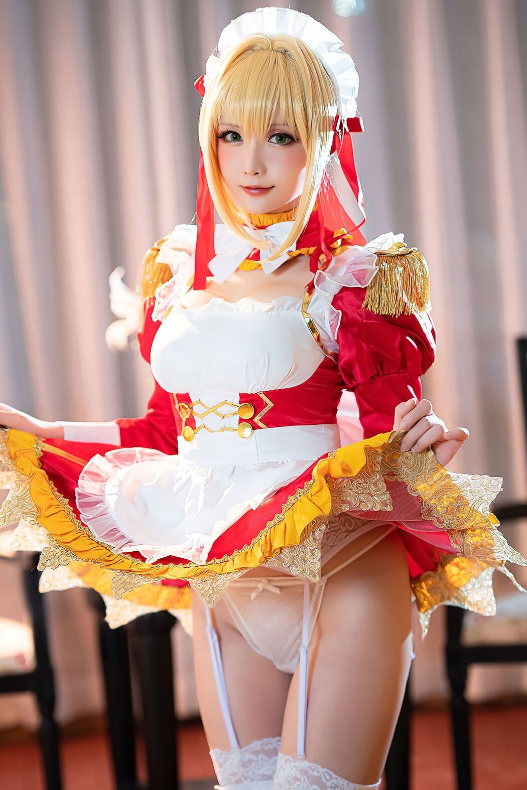 Coser@星之迟迟Hoshilily – Nero Claudius maid FGO Cover Photo