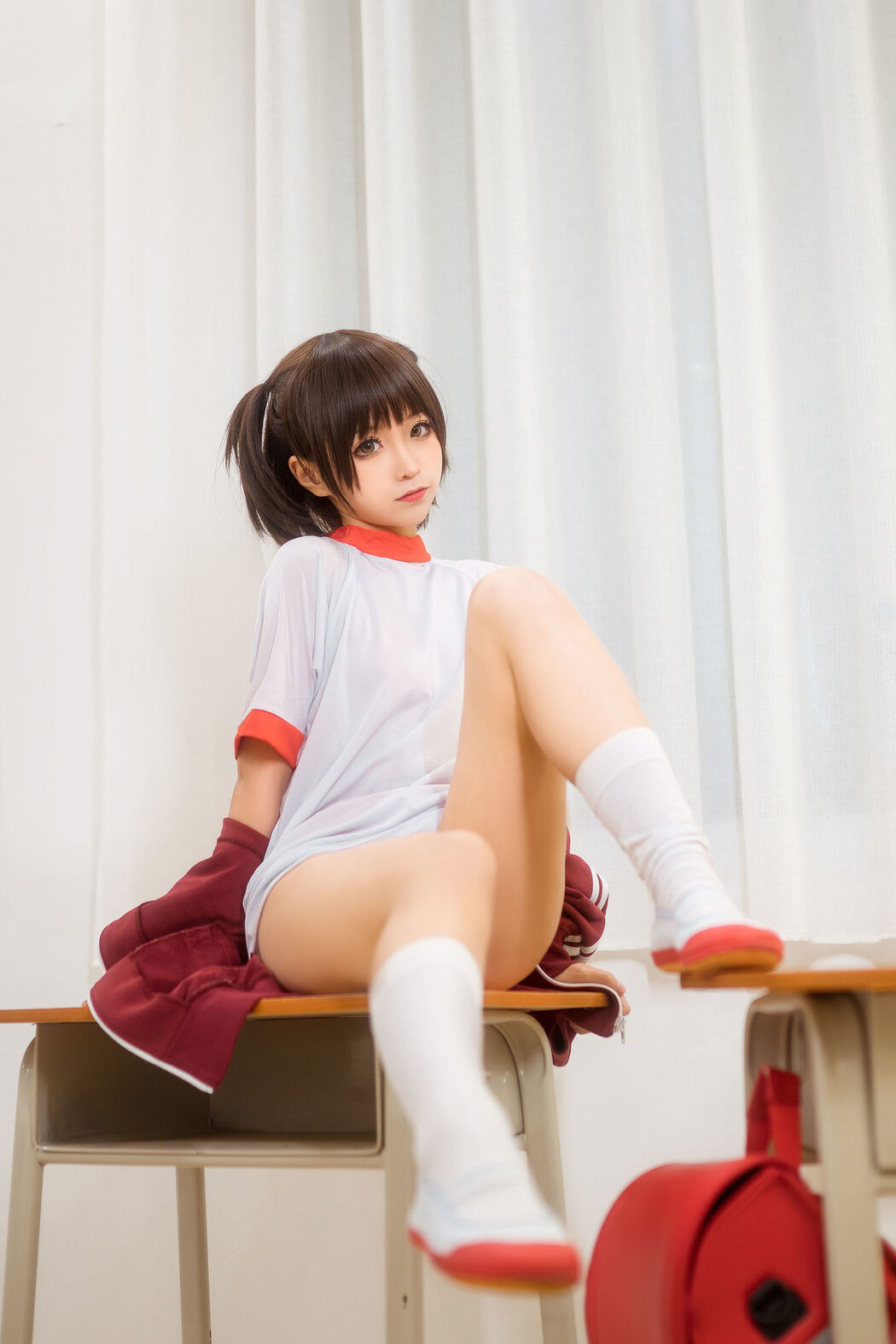 [Beauty Coser] Stupid Momo "Red Gymnastics Suit"