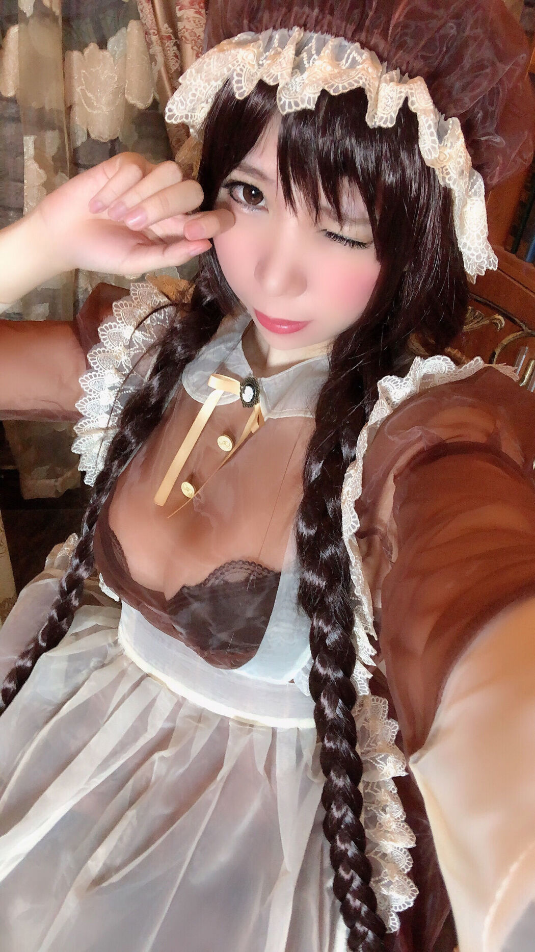 Busty beauty Coser Nozomi Kano "Transparent Maid"