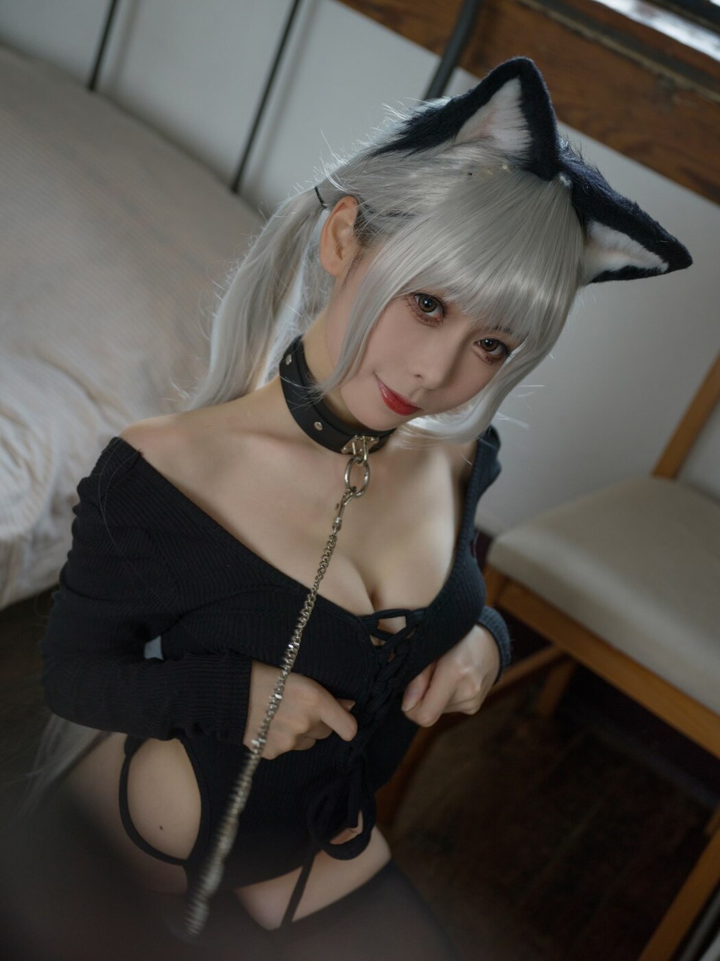 Coser@樱岛嗷一 黑猫针织衫连体衣