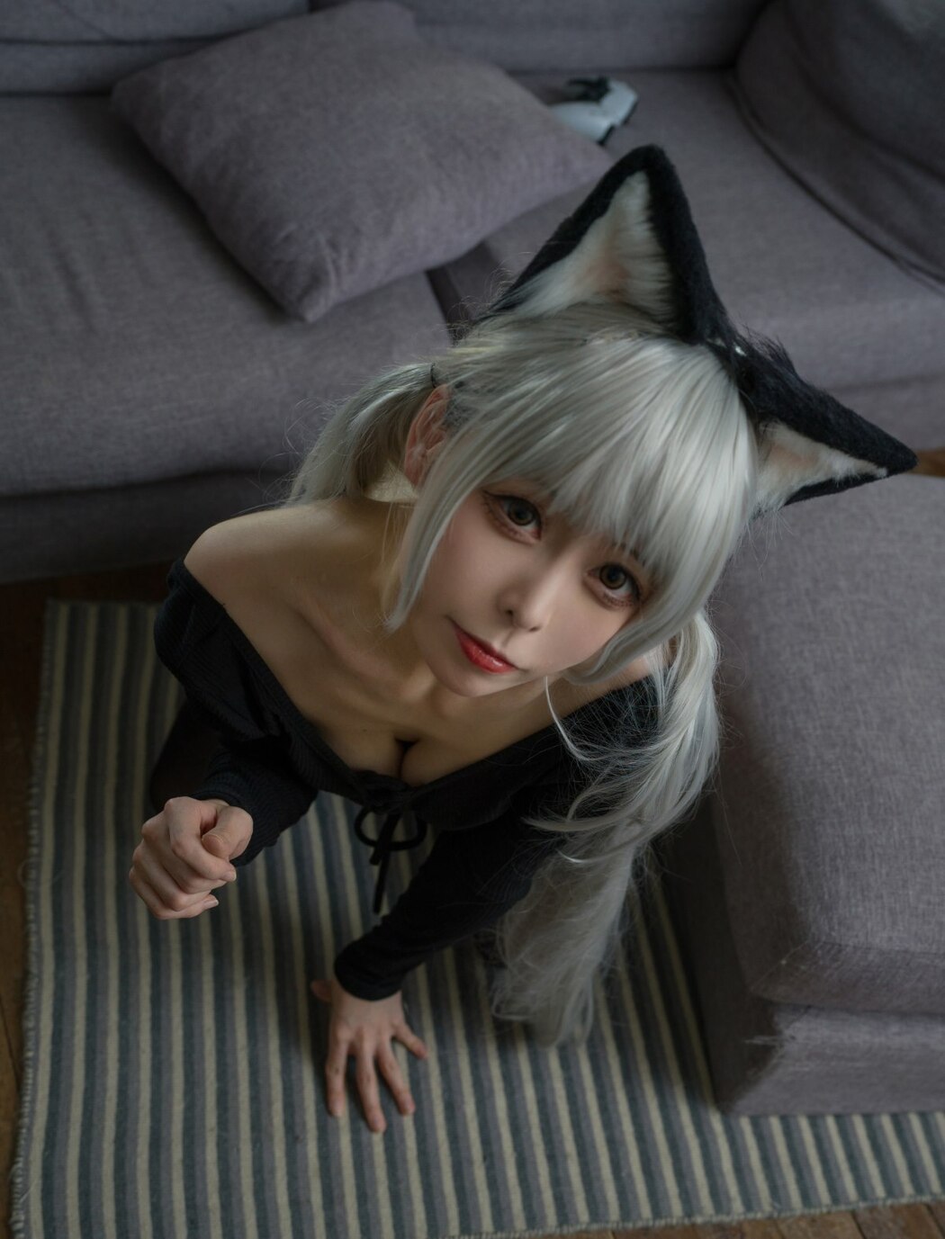 Coser@樱岛嗷一 黑猫针织衫连体衣