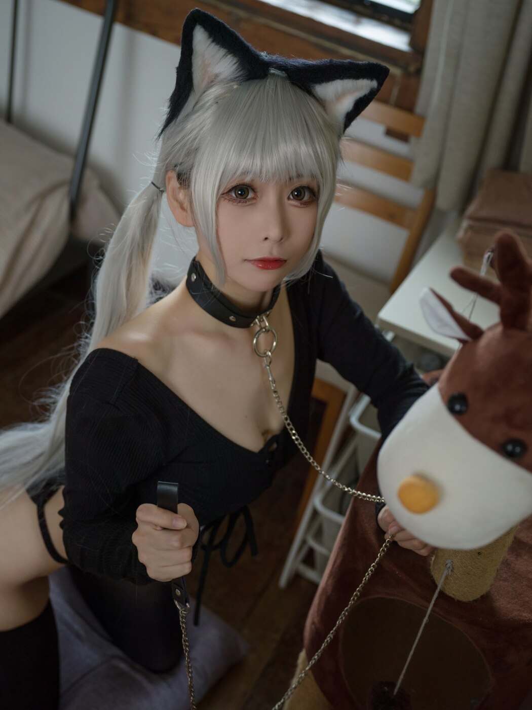 Coser@樱岛嗷一 黑猫针织衫连体衣