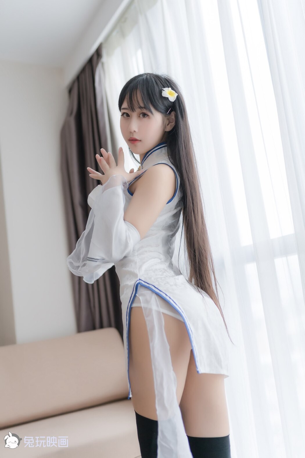 Coser@兔玩映画 Vol.046 白色旗袍