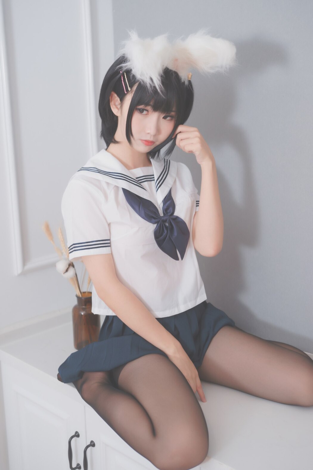 Coser@面饼仙儿 No.053 面饼兔耳jk