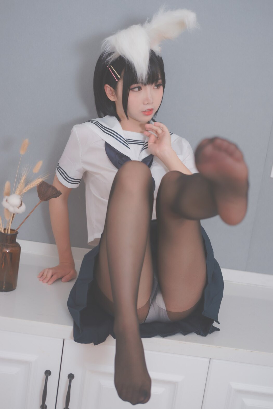 Coser@面饼仙儿 No.053 面饼兔耳jk