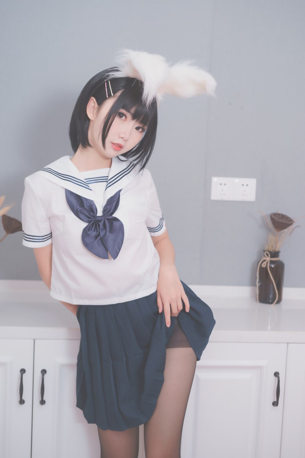 Coser@面饼仙儿 No.053 面饼兔耳jk