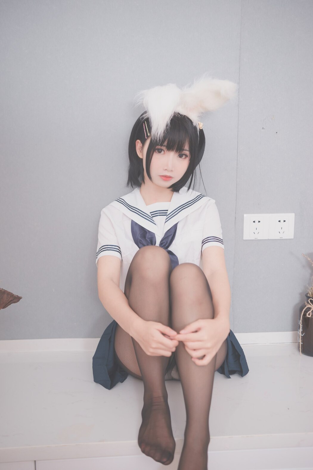 Coser@面饼仙儿 No.053 面饼兔耳jk