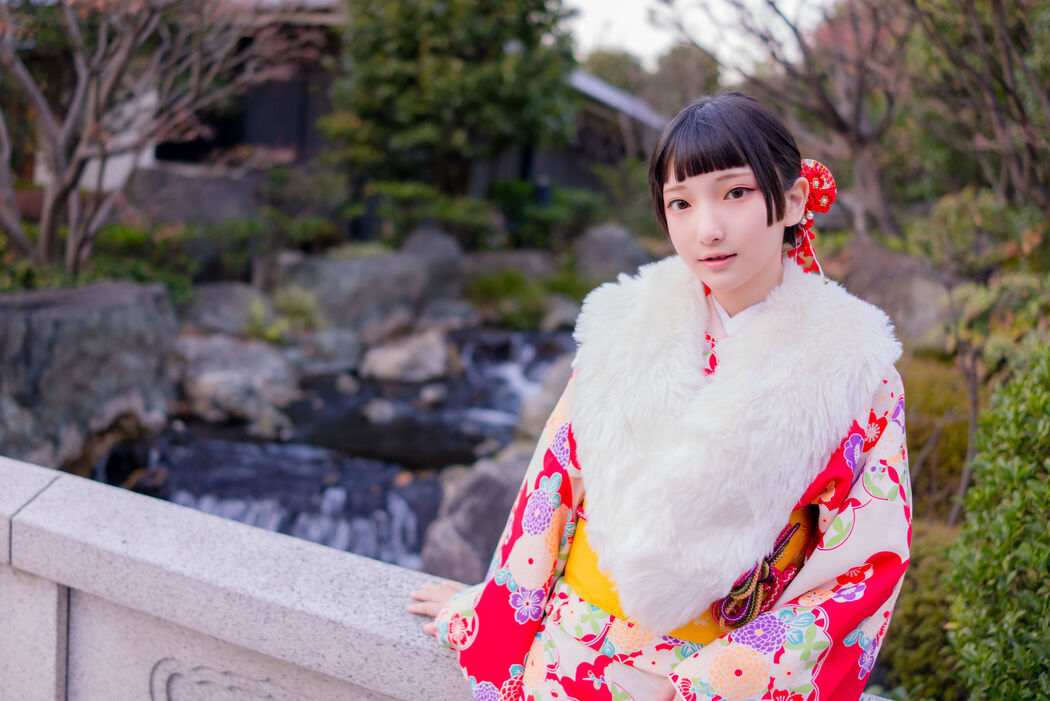 COSER Xiaoding "Kimono + Cat Girl Maid" [Fantasy Factory]