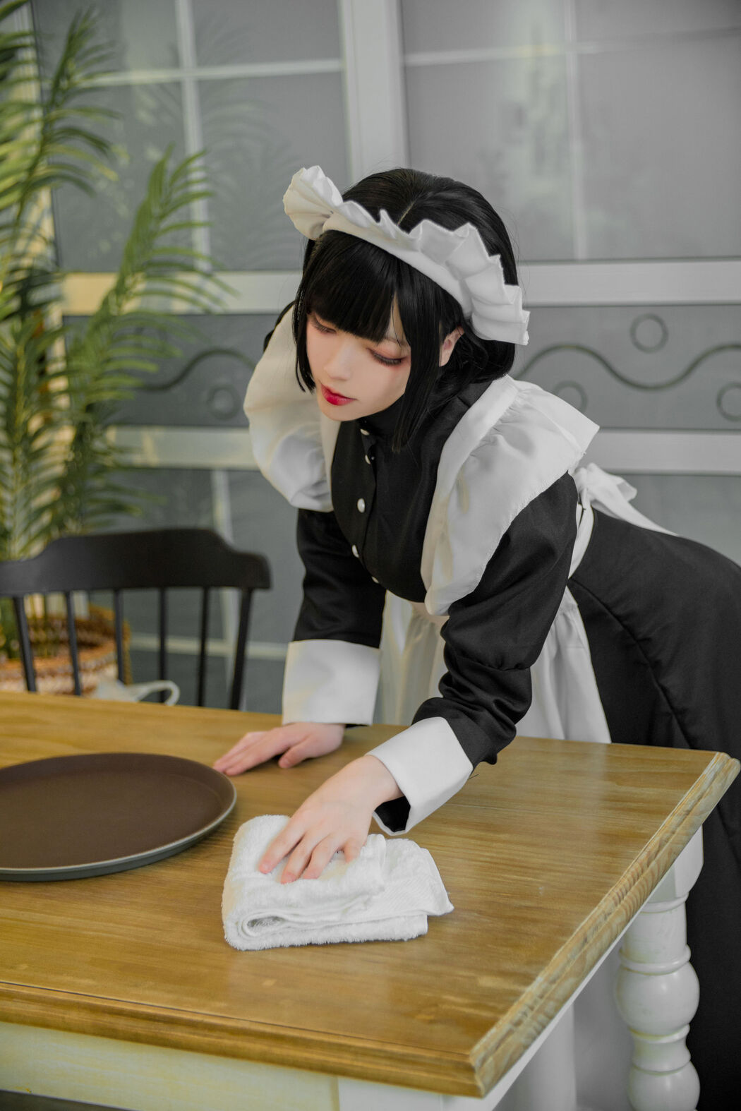 Coser cheese block wii "Brown Transparent Dress Maid"