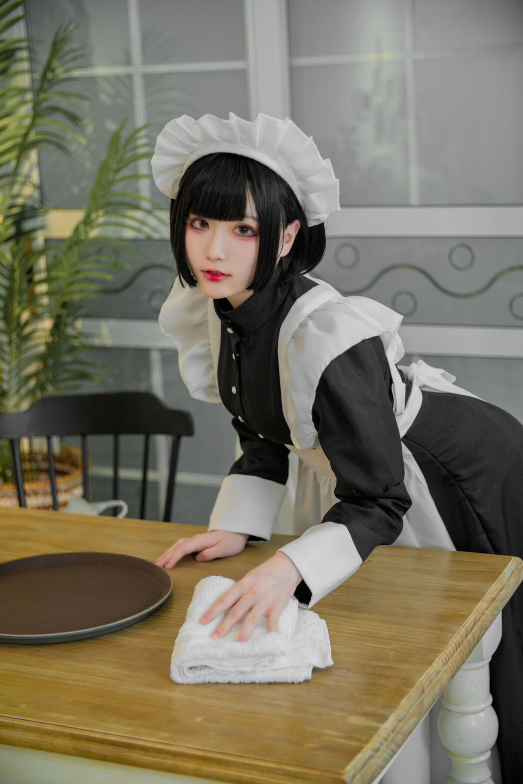 Coser cheese block wii "Brown Transparent Dress Maid"