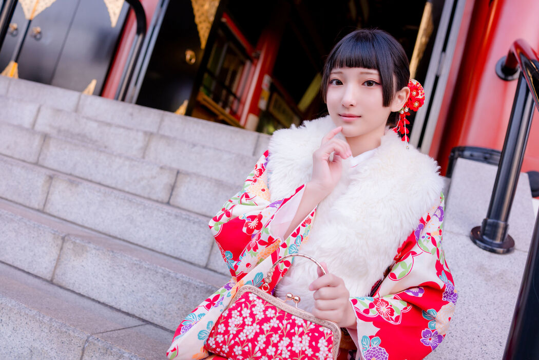 COSER Xiaoding "Kimono + Cat Girl Maid" [Fantasy Factory]