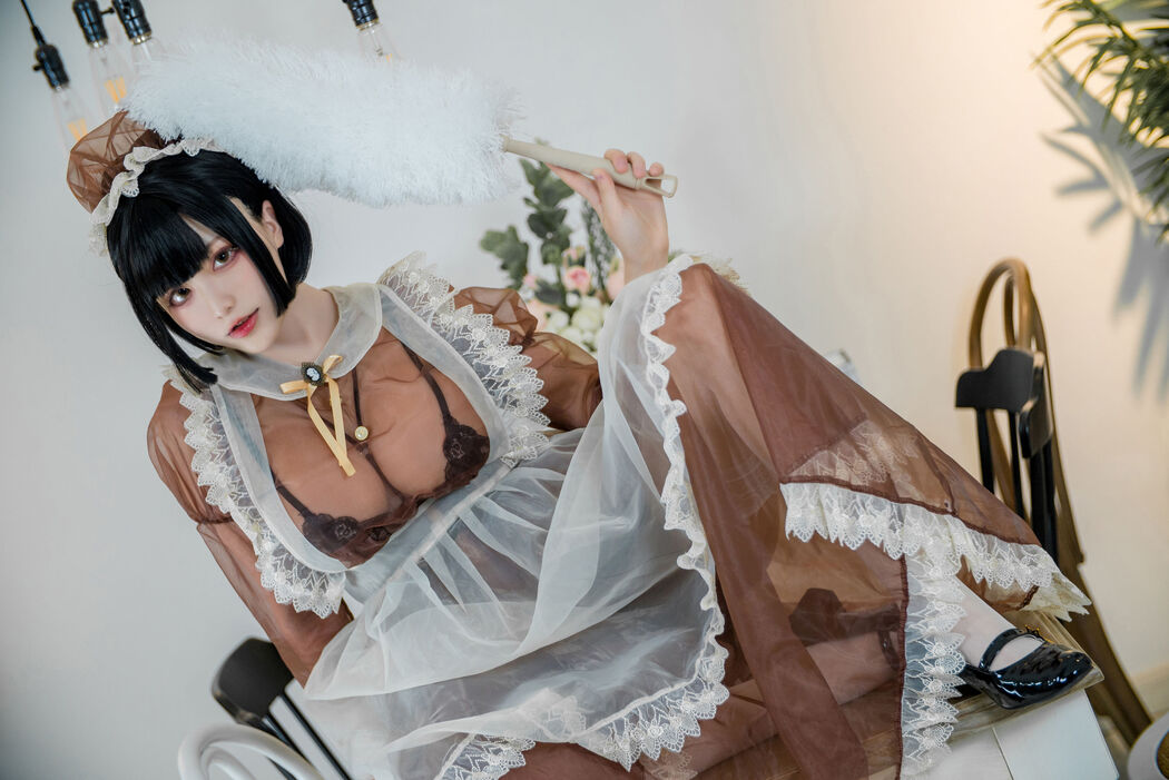 Coser cheese block wii "Brown Transparent Dress Maid"