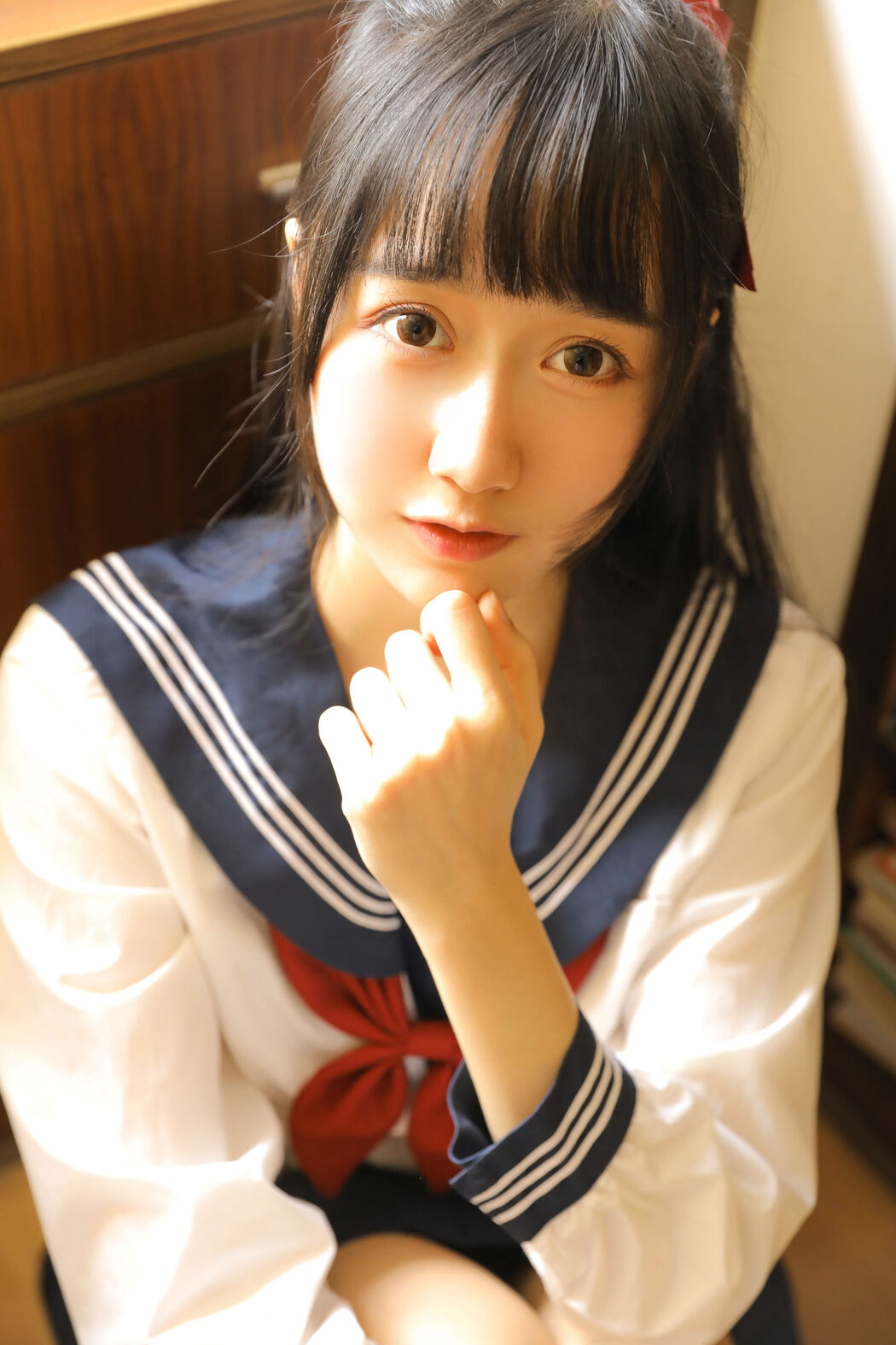 Mumianmian OwO "Mianmian with JK Sailor Suit" [COSER Beauty]