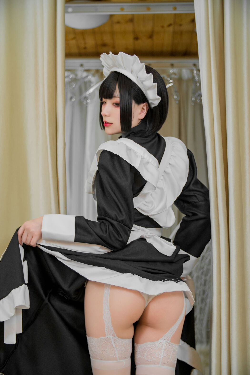 Coser cheese block wii "Brown Transparent Dress Maid"