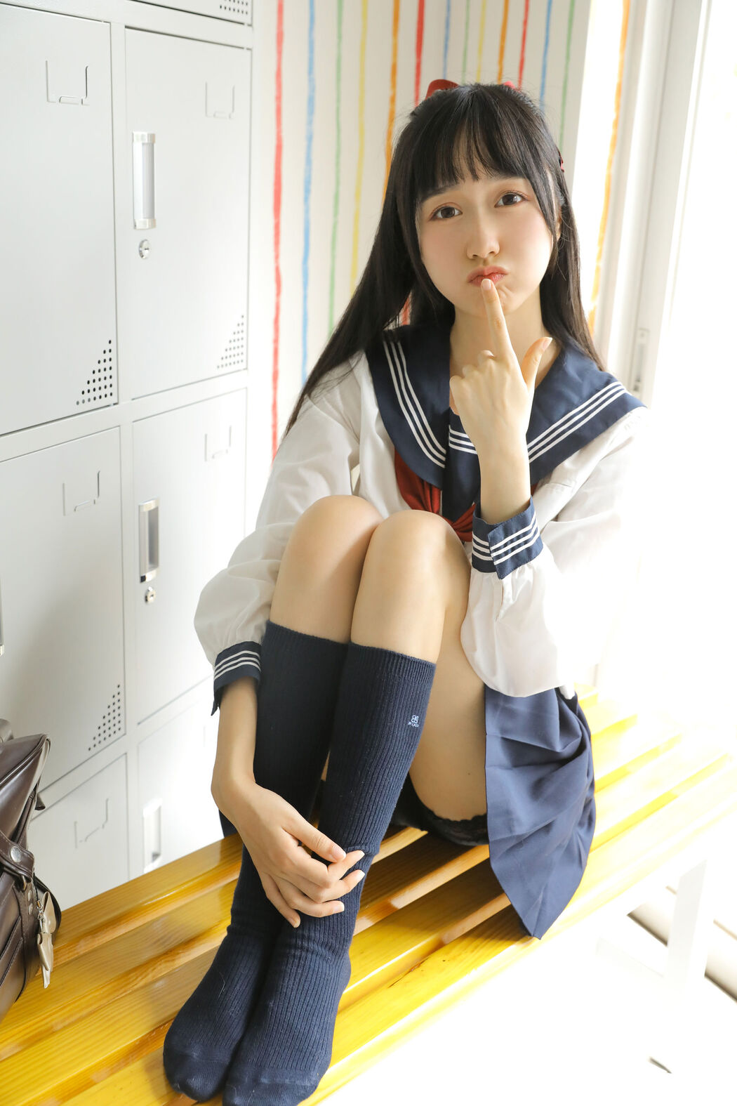 Mumianmian OwO "Mianmian with JK Sailor Suit" [COSER Beauty]