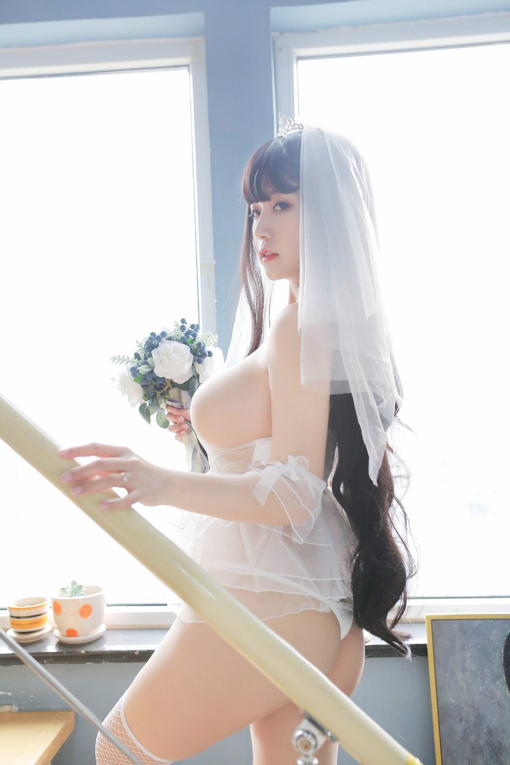 Coser@猫九酱Sakura – 长发婚纱