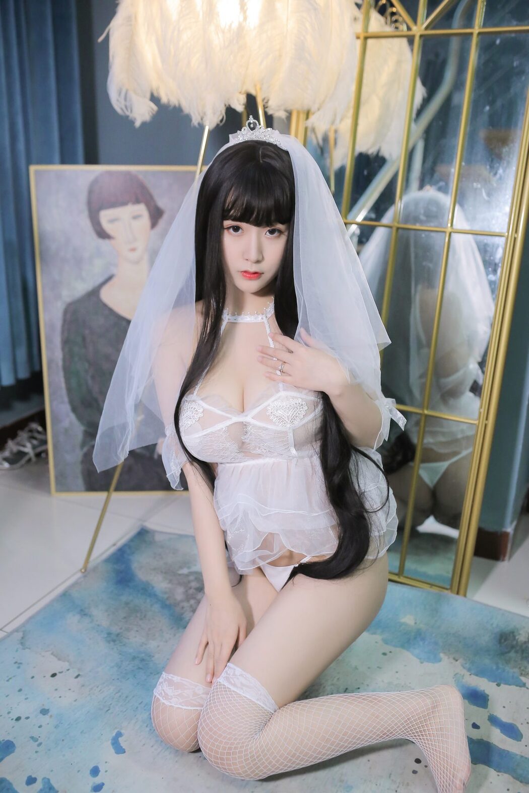 Coser@猫九酱Sakura – 长发婚纱