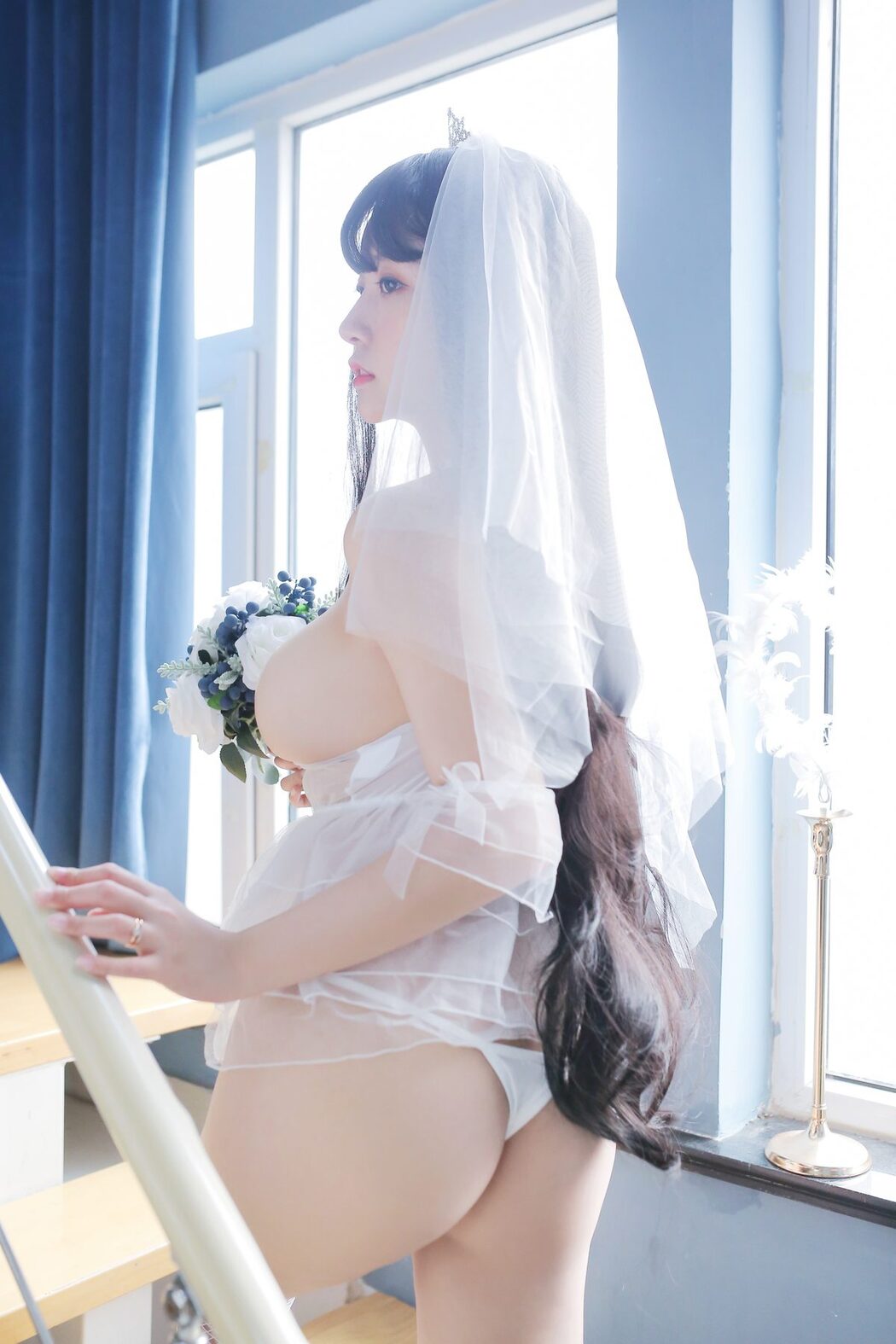 Coser@猫九酱Sakura – 长发婚纱