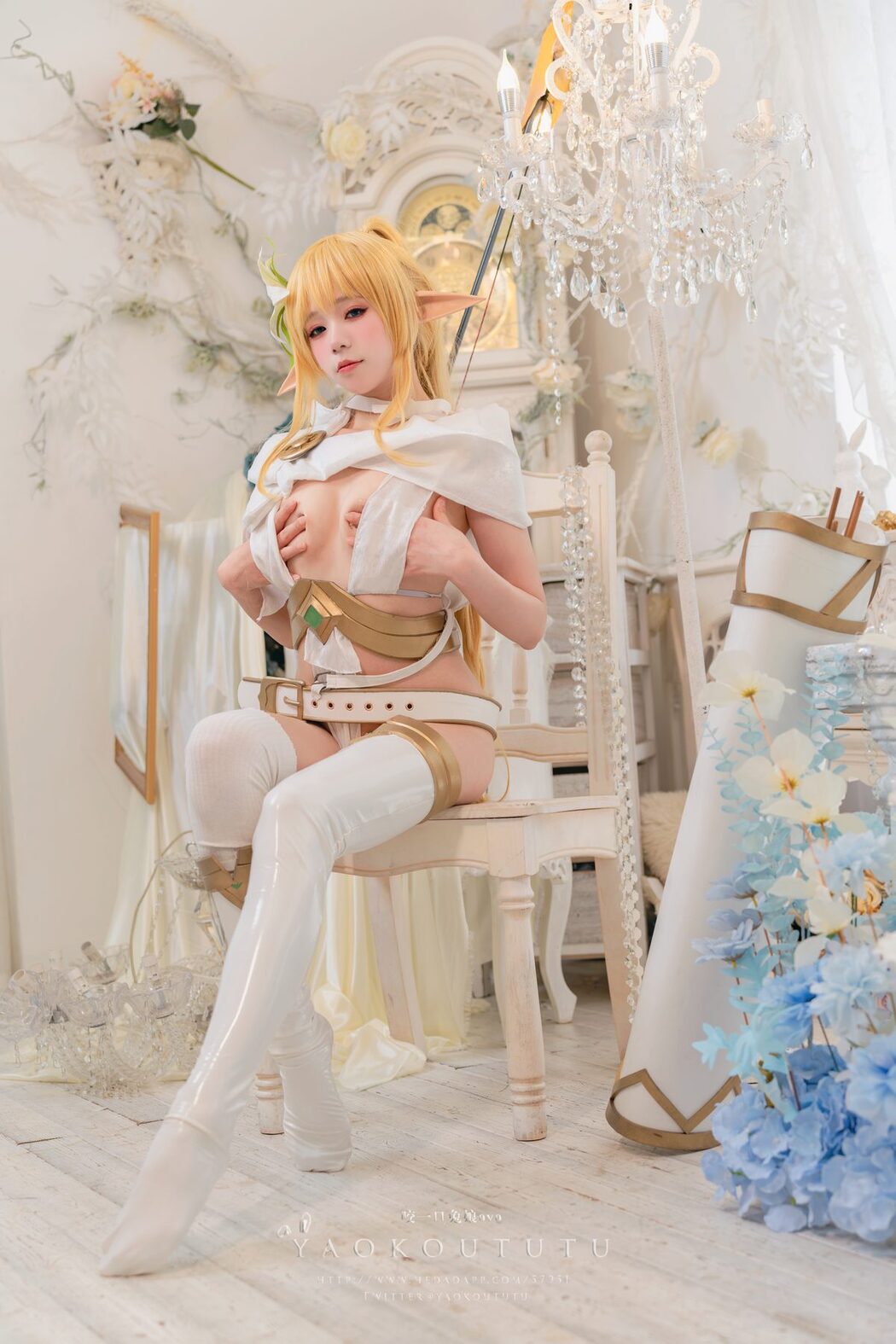 Coser@黏黏团子兔 – 六月订阅『精灵 弓箭手』广寒宫