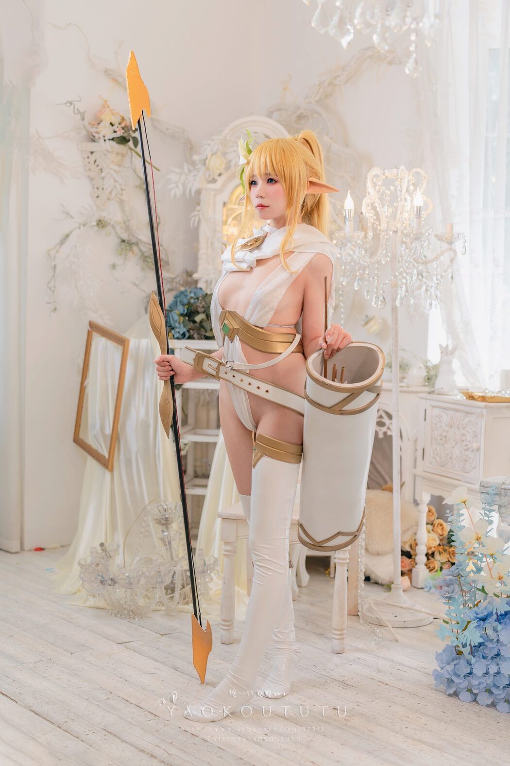 Coser@黏黏团子兔 – 六月订阅『精灵 弓箭手』广寒宫