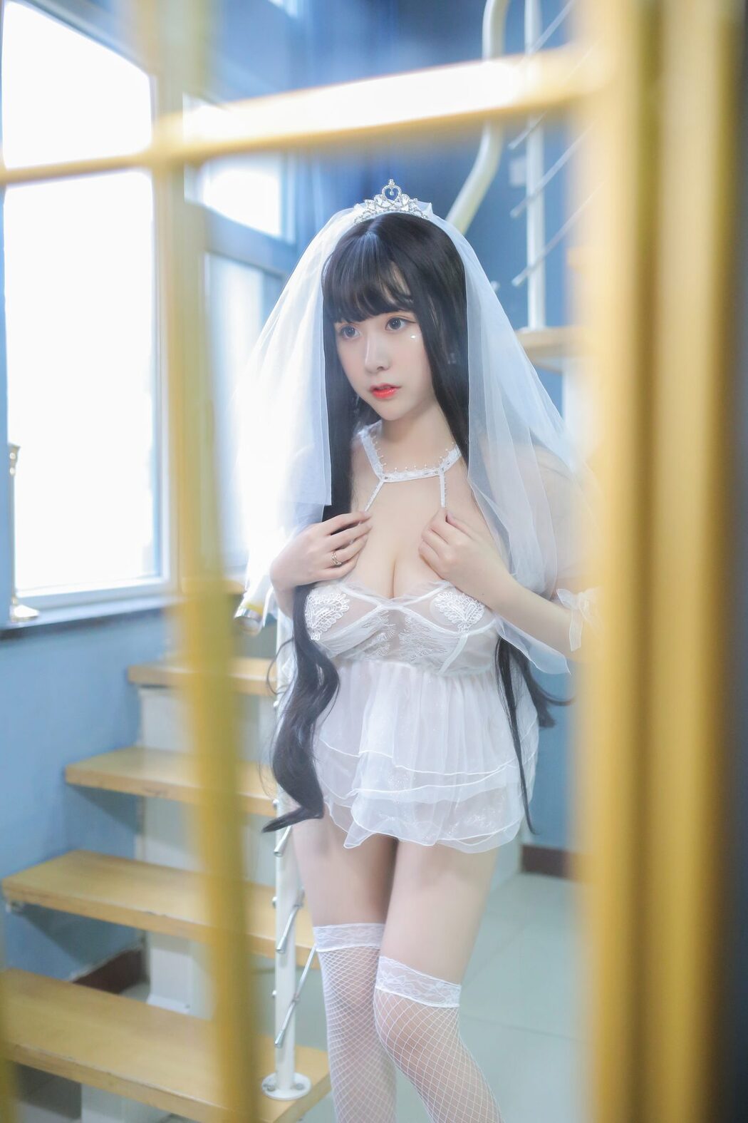 Coser@猫九酱Sakura – 长发婚纱