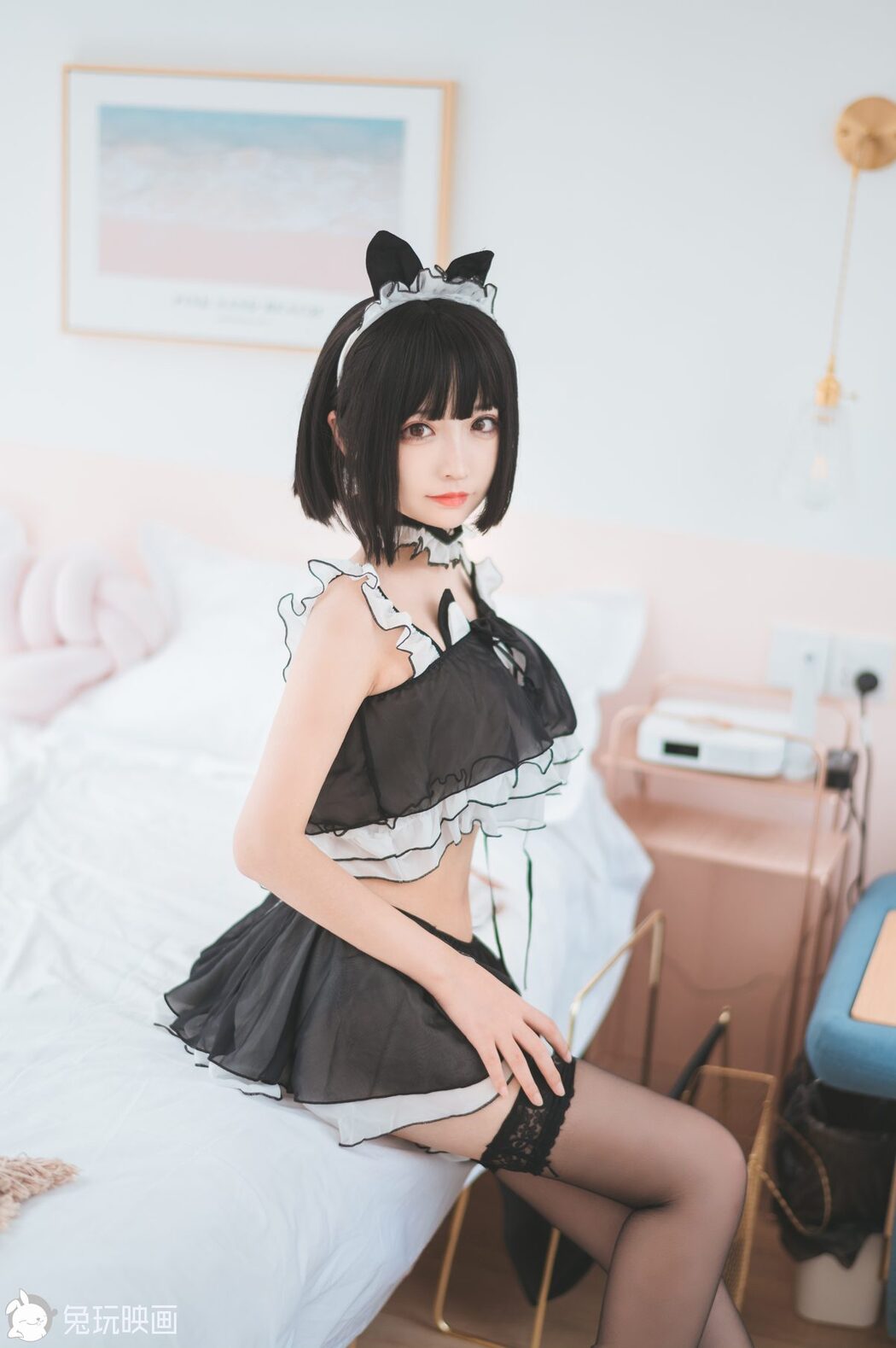 Coser@兔玩映画 Vol.055 黑丝猫耳