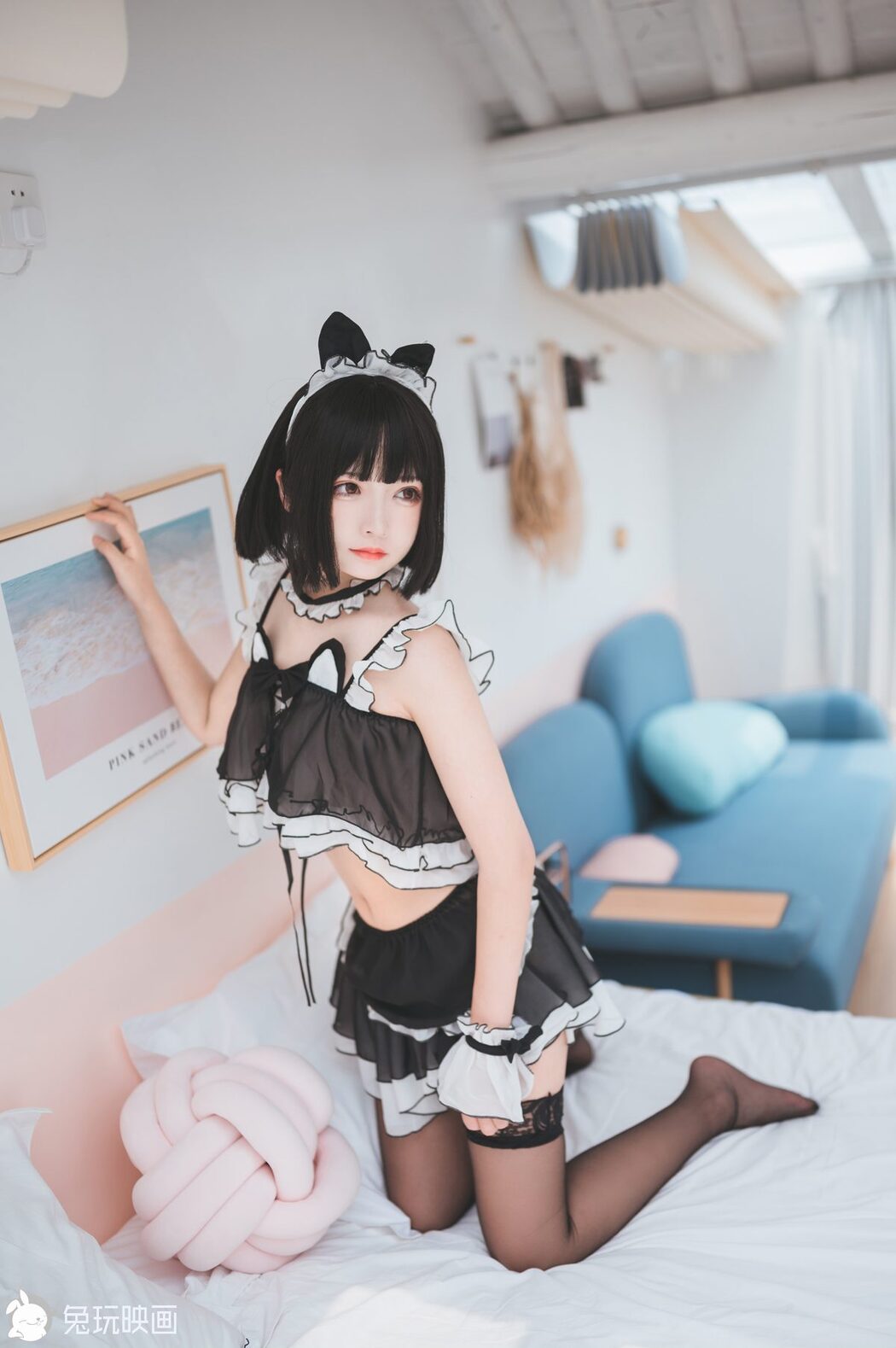 Coser@兔玩映画 Vol.055 黑丝猫耳