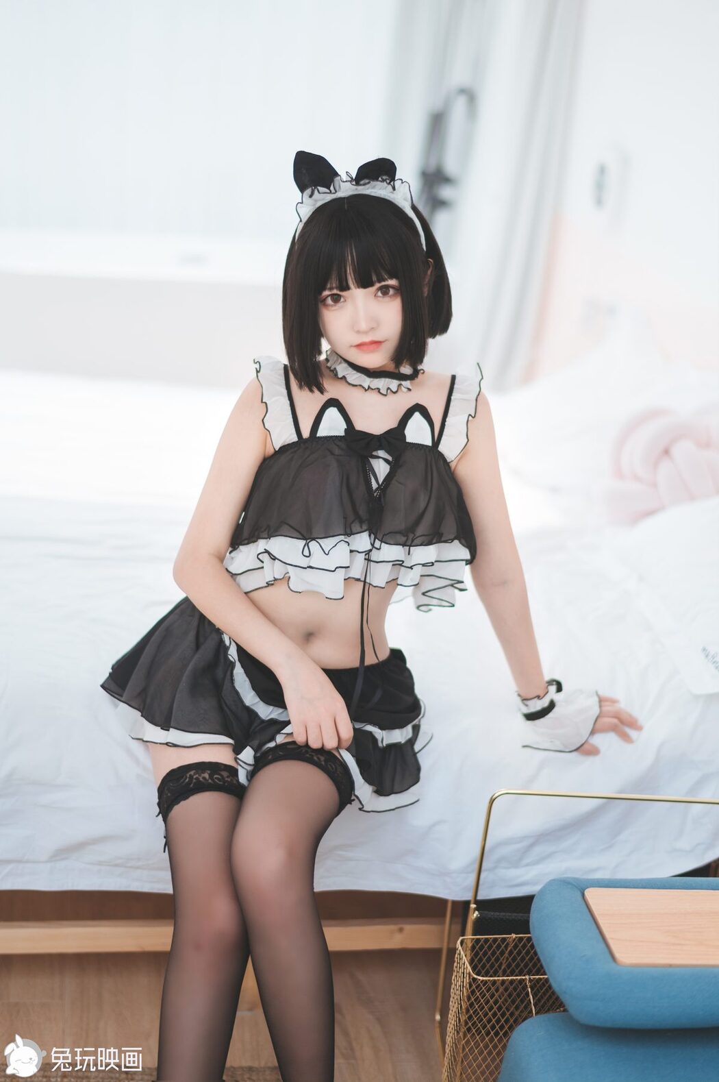 Coser@兔玩映画 Vol.055 黑丝猫耳