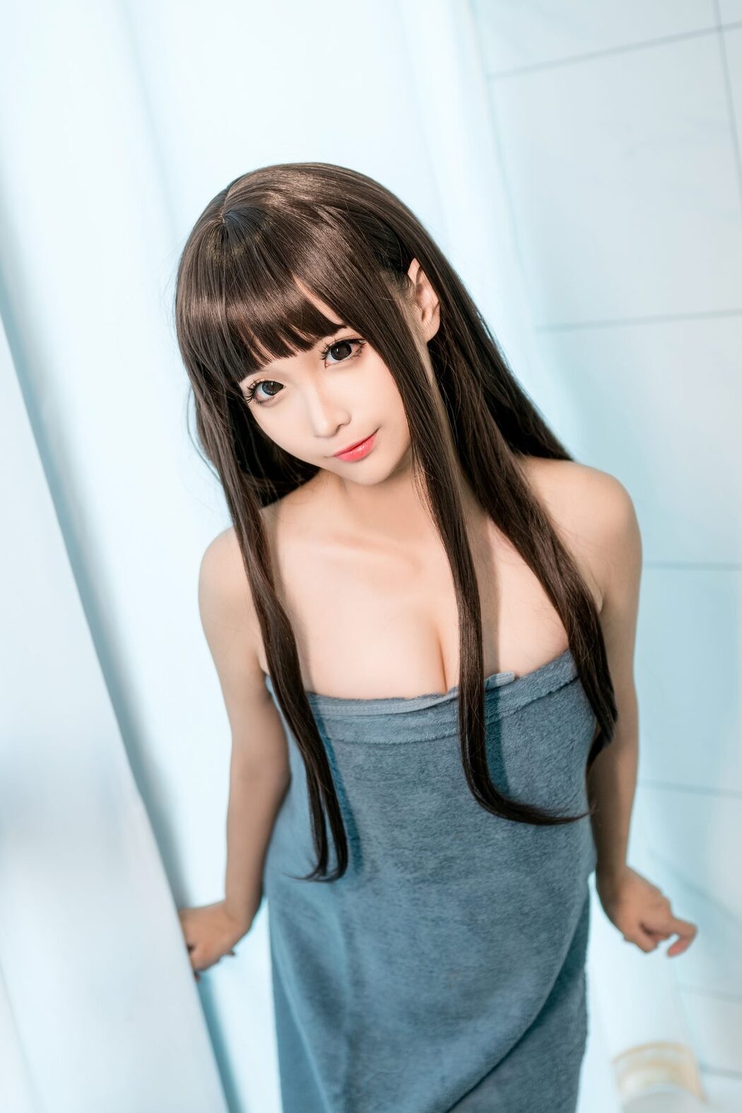 Coser@蠢沫沫 Vol.169 沫沫真爱版 灰浴巾
