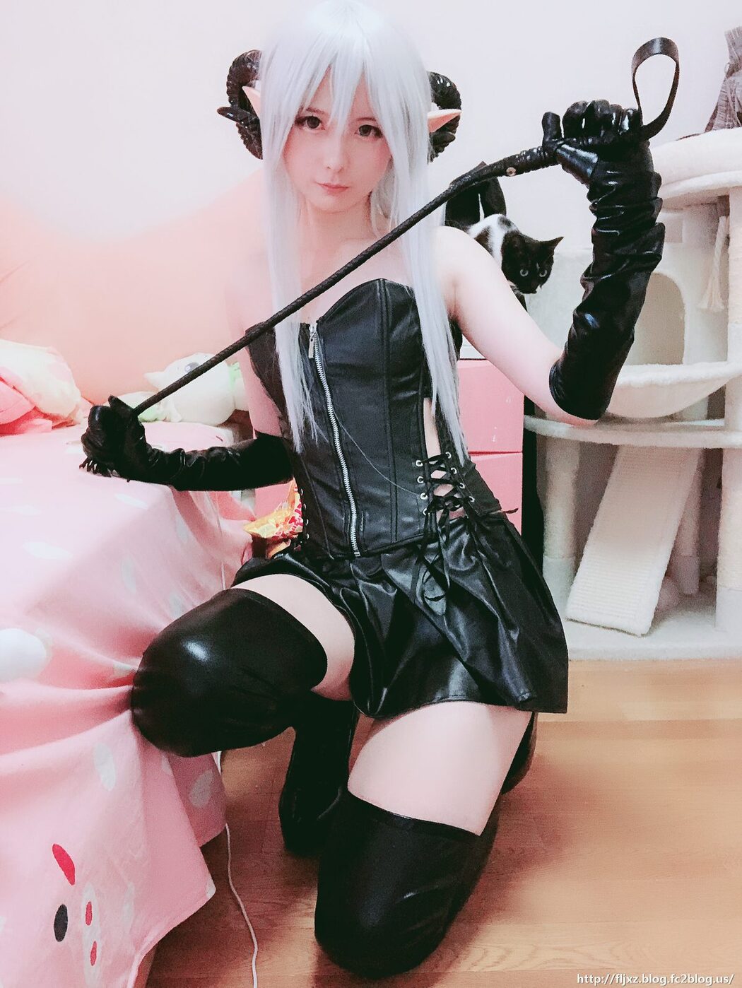 Coser@习呆呆 – 皮衣小恶魔 Leather Little Devil