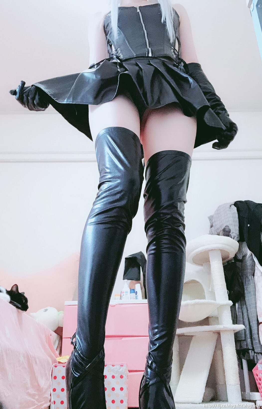 Coser@习呆呆 – 皮衣小恶魔 Leather Little Devil