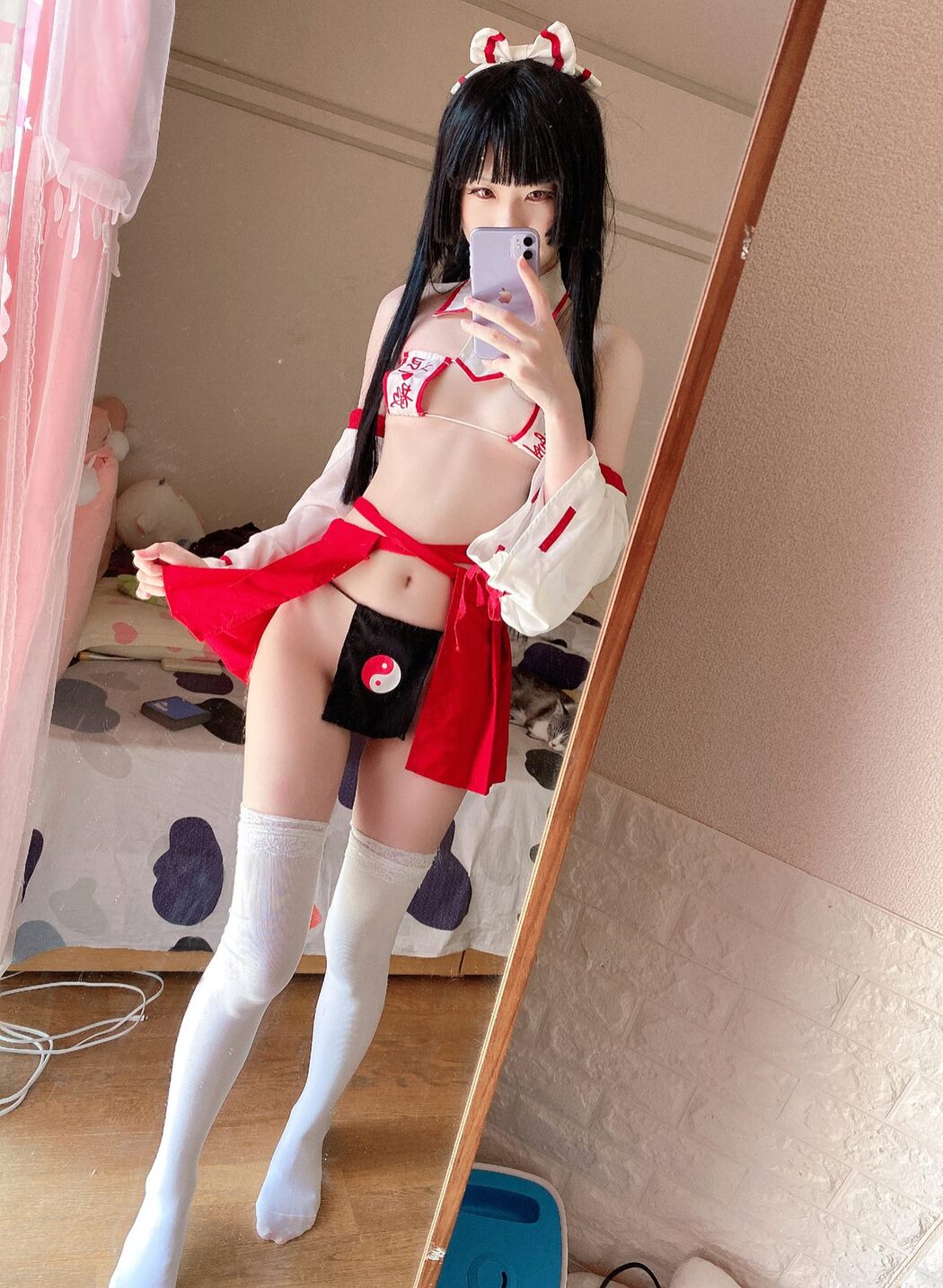 Coser@习呆呆 – 眼帯ブラ巫女緊縛