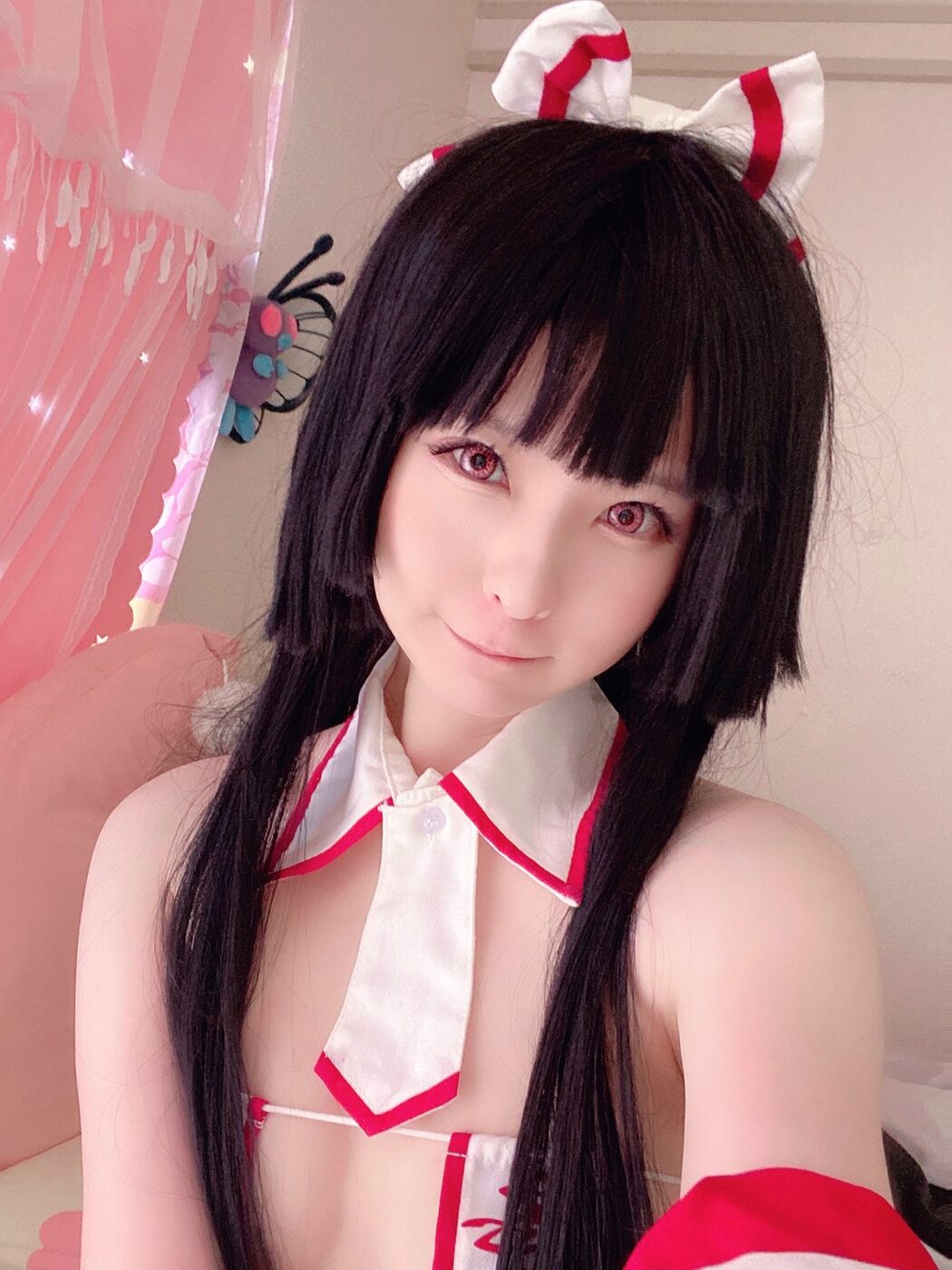 Coser@习呆呆 – 眼帯ブラ巫女緊縛