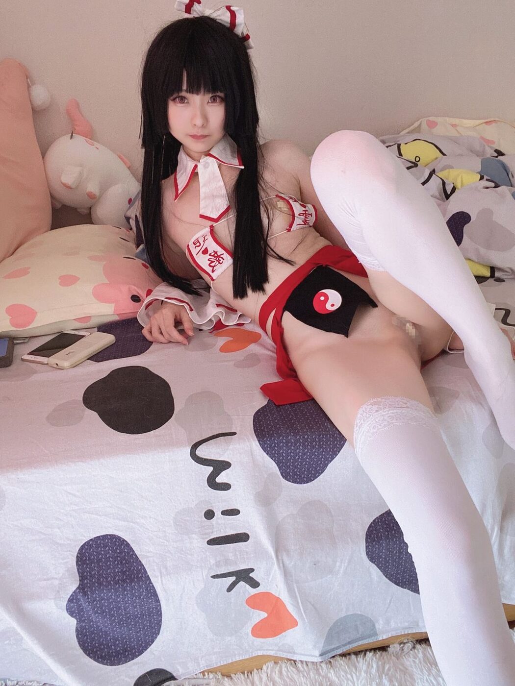 Coser@习呆呆 – 眼帯ブラ巫女緊縛